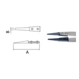 Dumont tweezers style WA1, replaceable STD tips (EMS)