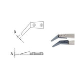 Dumont tweezers style WA1, replaceable STD tips (EMS)