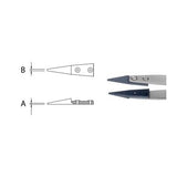 Dumont tweezers style WA1, replaceable STD tips (EMS)