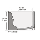 Pope cylindrical cryo dewars, shallow low form