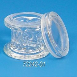 Coverglass staining jar w/glass cap